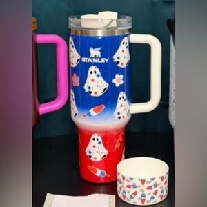Stanley 40 Oz Custom Epoxy Fourth Of July Ghosts Quencher/Tumbler